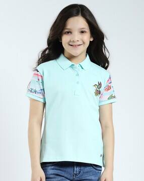 monte carlo Girls Printed Regular Fit Polo T-Shirt-picture-12