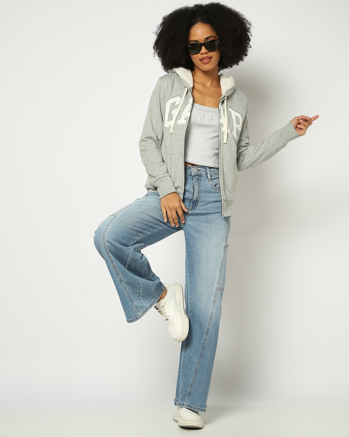 Women High-Rise Wide-Leg Denim Jeans