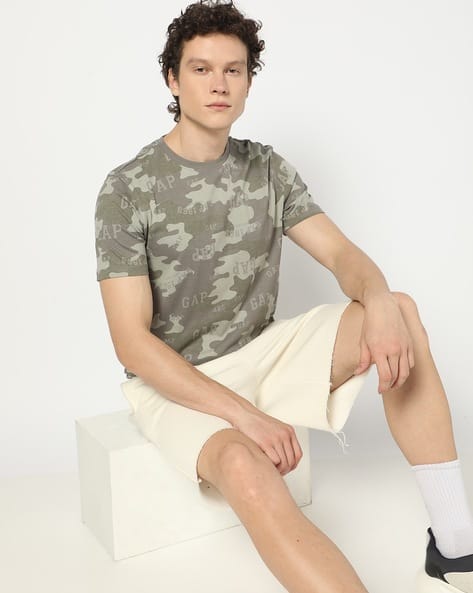 GAP All-Over Camouflage Print Short Sleeves T-Shirt