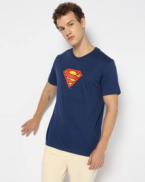 yousta Men Superman Print Regular Fit Crew-Neck T-Shirt-picture-25