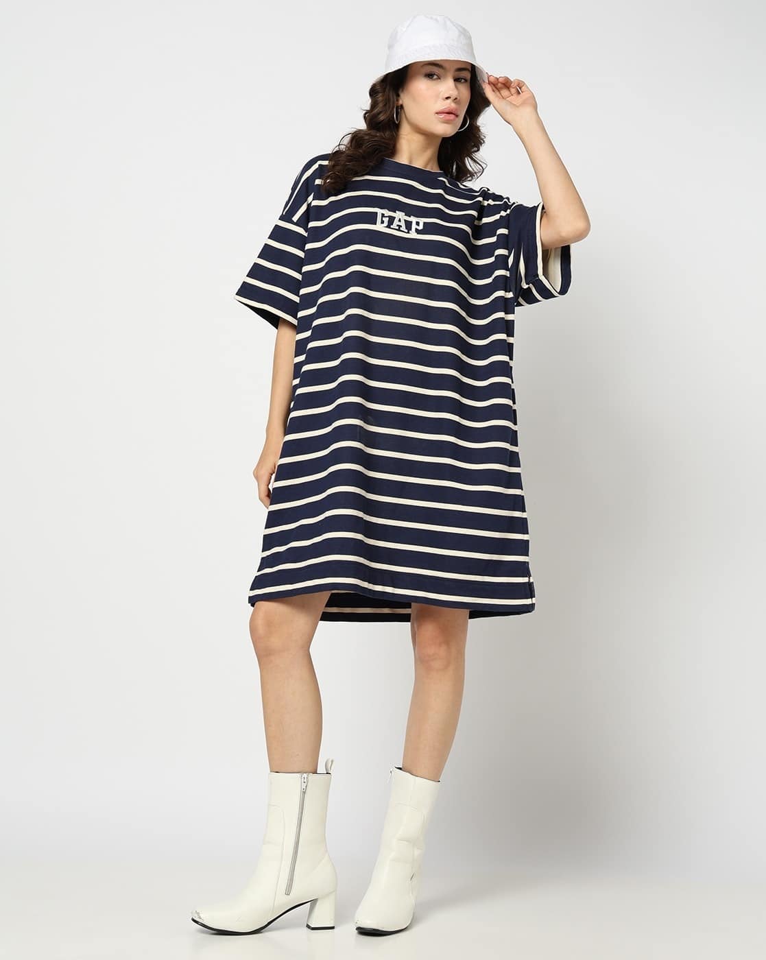 Vintage Striped T-Shirt Dress