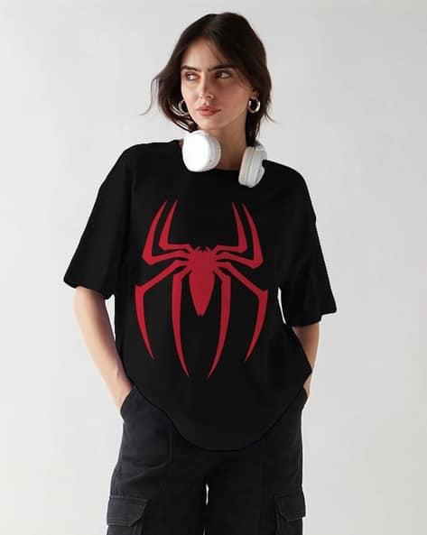 TOGS & TERRE Women Crew-Neck Loose Fit T-Shirt