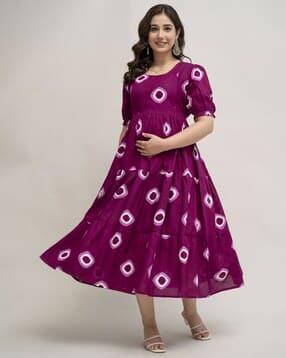 biffy Women Floral Fit and Flare Dress-picture-35