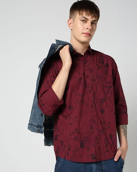 GAP All-Over Print Poplin Button-Down Shirt