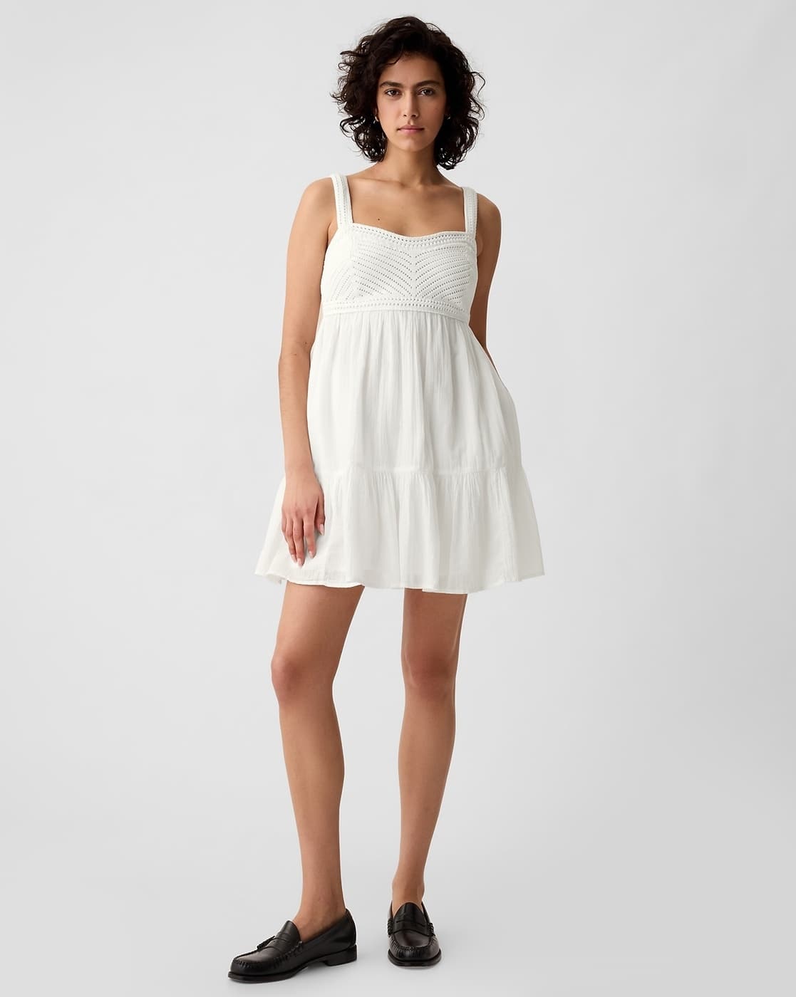 A-Line Crochet Detail Dress