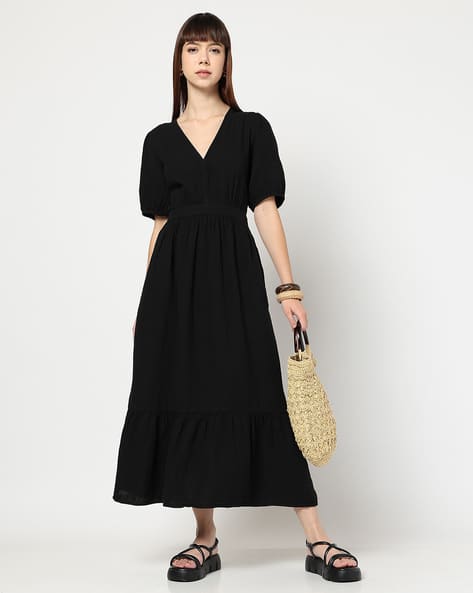 Buy GAP Women V-Neck Tiered Maxi Dress Online | Ajio.com Buy GAP Women V-Neck Tiered Maxi Dress Online | Ajio.com
