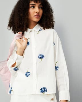 max Women Floral Embroidered Shirt-picture-21