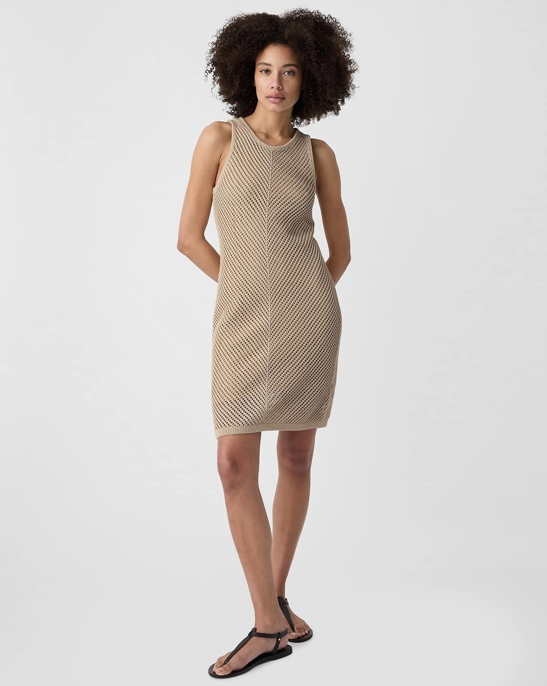 Crochet Halter-Neck Mini Dress