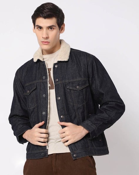 Men Regular Fit Denim Jacket