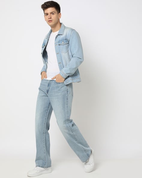 Men Mid-Wash Straight Fit Jeans