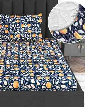 divine casa Floral Bedsheet With 1 Pillow Cover-picture-45