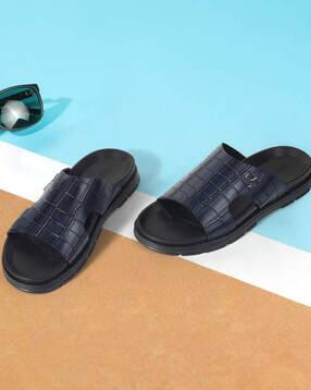 mochi Men Croc-Embossed Slip-On Flip Flops Slides-picture-26