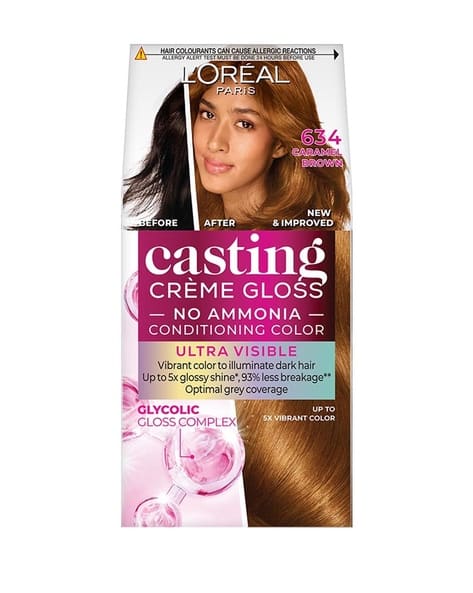 L'Oreal Paris Casting Creme Gloss Ultra Visible Hair Color - Caramel Brown 634