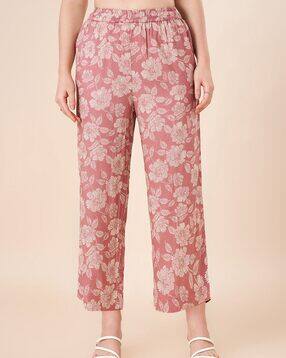 rangmanch by pantaloons Women Floral Print Mid-Rise Relaxed Fit Pants-picture-35