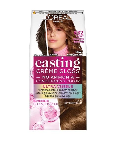 L'Oreal Paris Casting Creme Gloss Ultra Visible Hair Color - Light Golden Brown 632