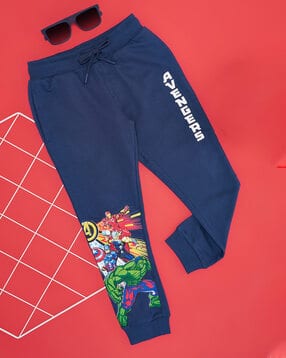 pantaloons junior Boys Avengers Print Mid-Rise Cotton Joggers-picture-23