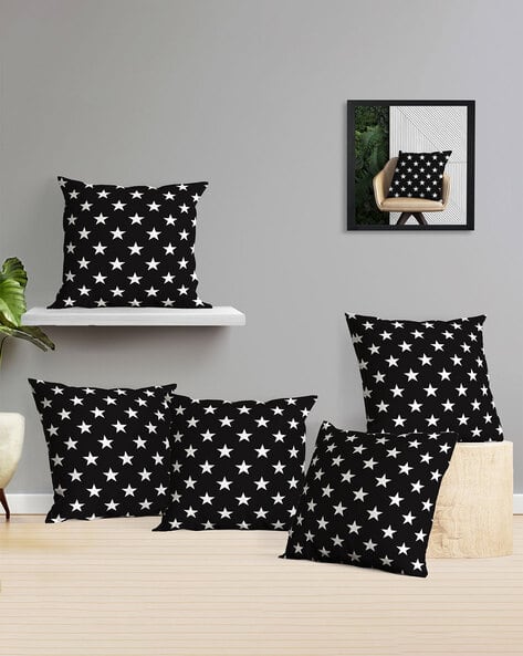 Set of Geometric Print Cushion Covers