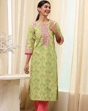 biba Women Printed Straight Kurta-picture-53