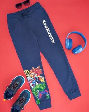 pantaloons junior Boys Avengers Print Mid-Rise Cotton Joggers-picture-22