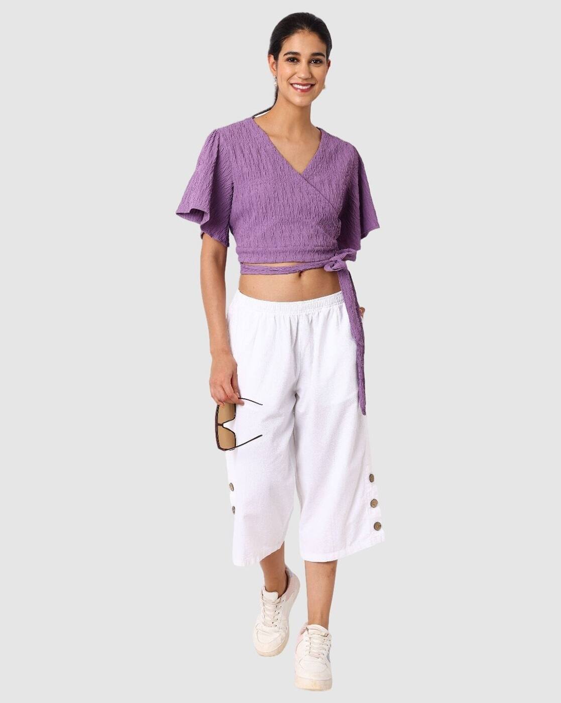 Women Regular Fit Casual Tex, PURPLE, XS