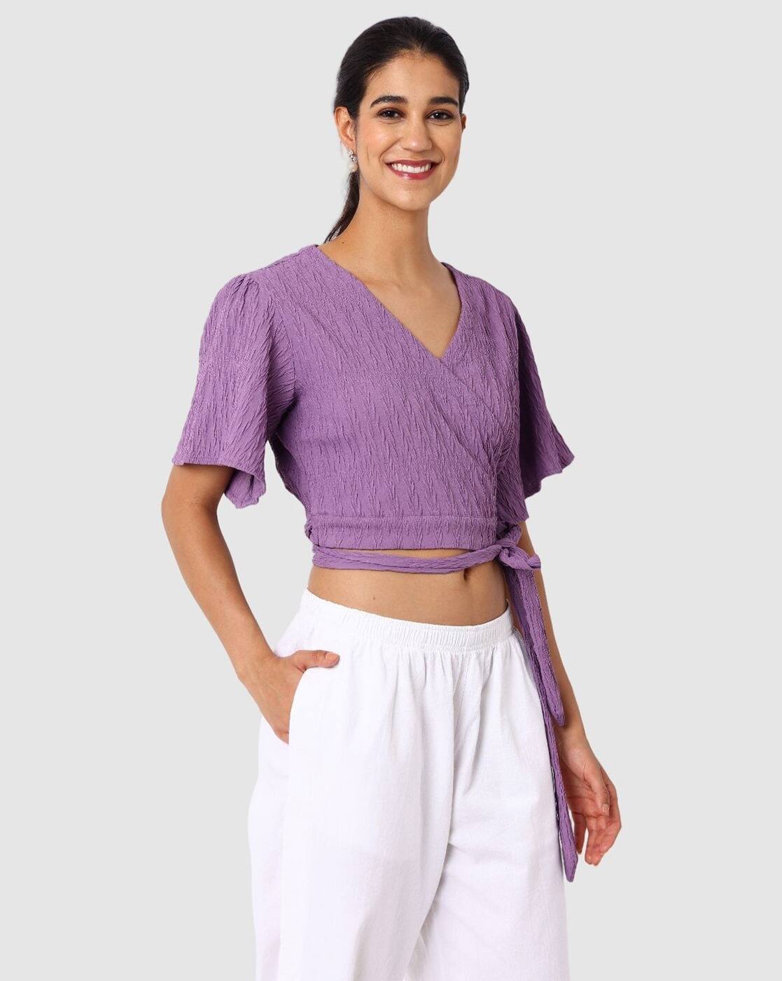 Women Regular Fit Casual Tex, PURPLE, XS