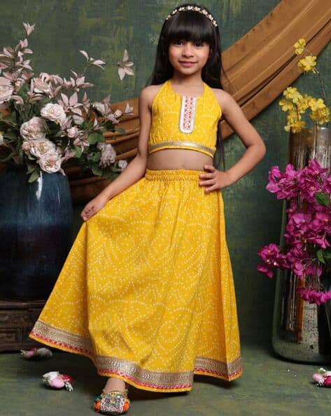 Girls Printed 2-Piece Lehenga Choli Set