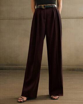 leriya fashion Women Single-Pleated Relaxed Fit Trousers-picture-51