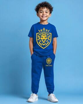 trampoline Boys Graphic Print T-Shirt & Pants Set-picture-28