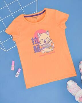 pantaloons junior Girls Graphic Print Round-Neck T-Shirt-picture-38