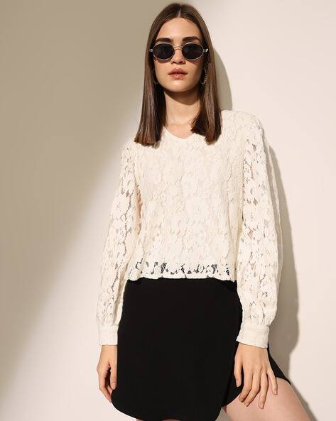 Women Floral Lace Regular Fit Top