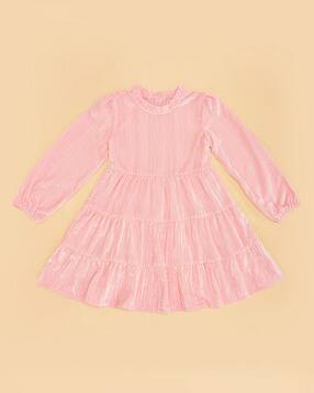 pantaloons junior Girls Frill-Neck A-Line Dress-picture-11
