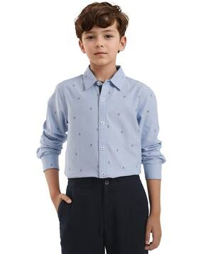 rare ones Boys Spread Collar Relaxed Fit Shirt-picture-29