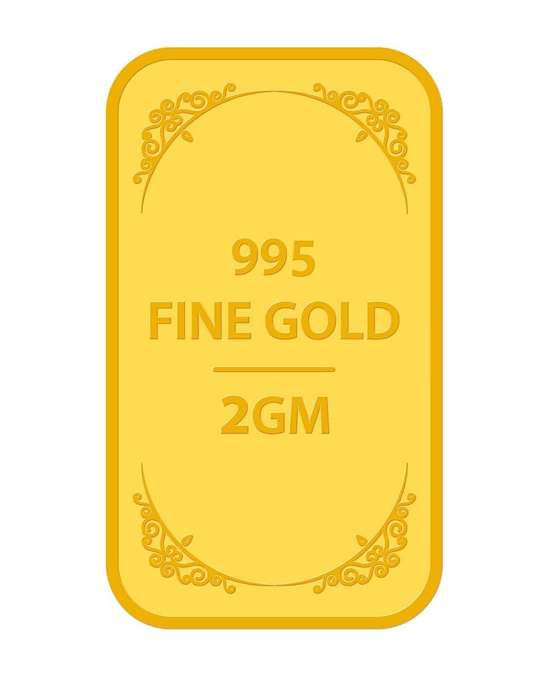 Muthoot PAPPACHAN 2 Gm 24K For Women (995, FreeSize) Yellow Gold Swarnavarsham Bar For Women (Yellow Gold, FreeSize)