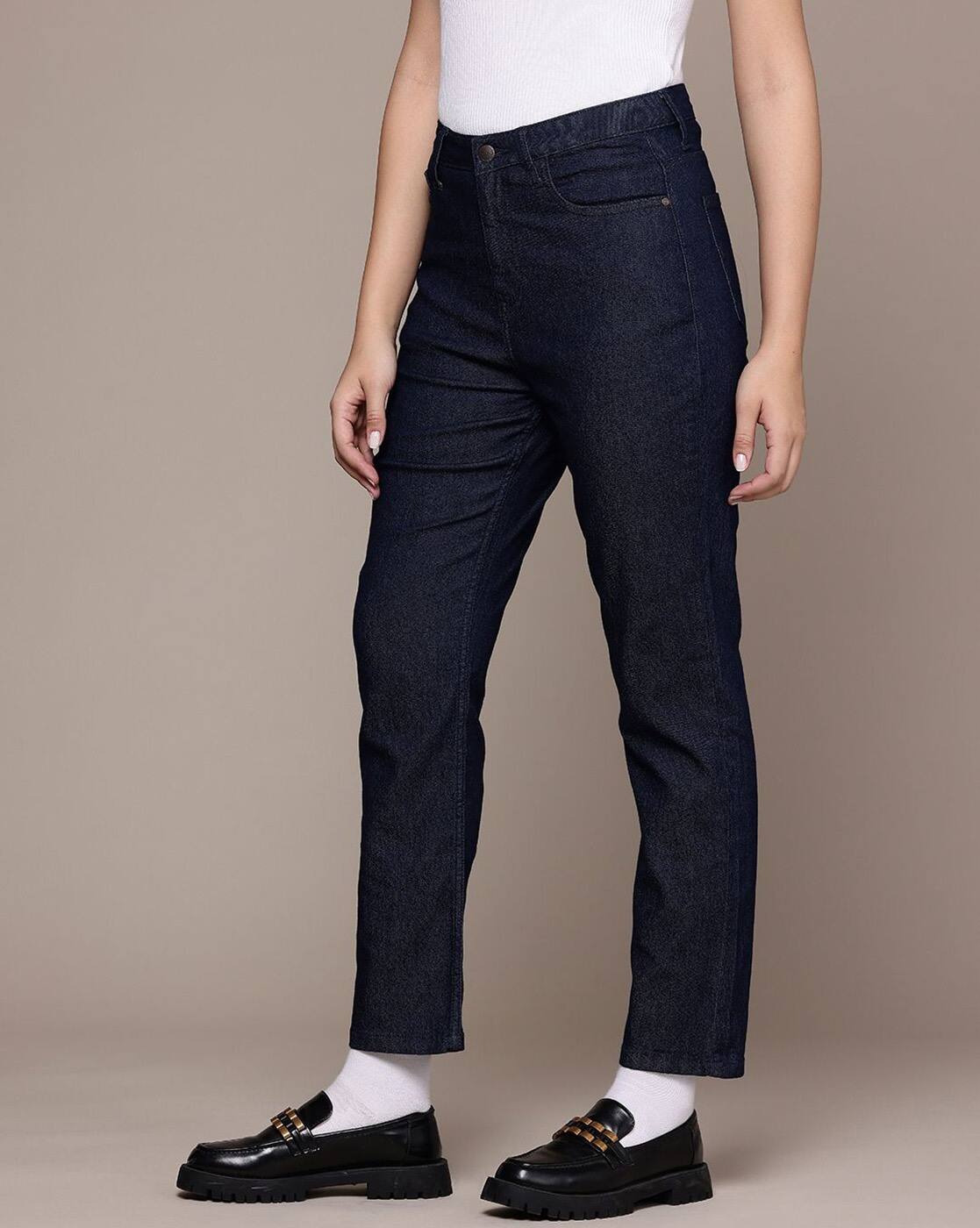 Freehand Women's Solid Straigh, BLUE, 26