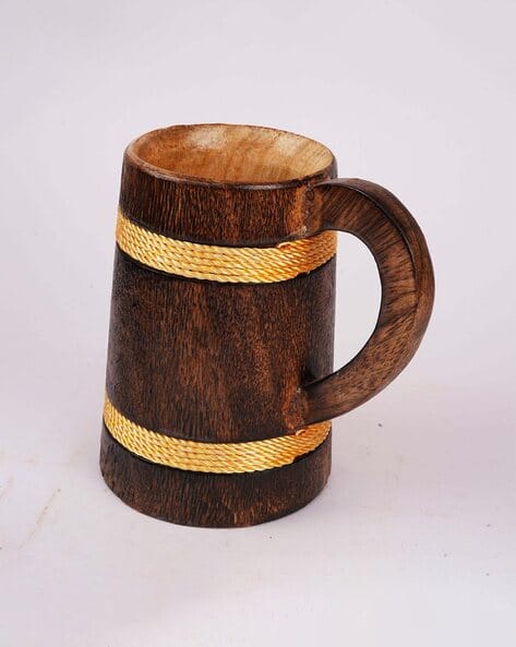 theallchemy Wooden Pirate Mug Showpiece