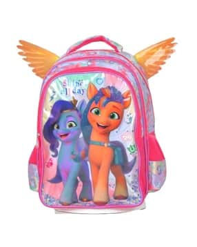my little pony print school bag with detachable wings