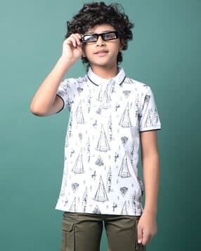 crimsoune club Boys Graphic Slim Fit Polo T-Shirt-picture-11