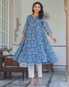 janasya Women Floral A-Line Kurta-picture-47