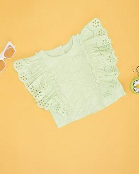 pantaloons junior Girls Self-design Top-picture-12