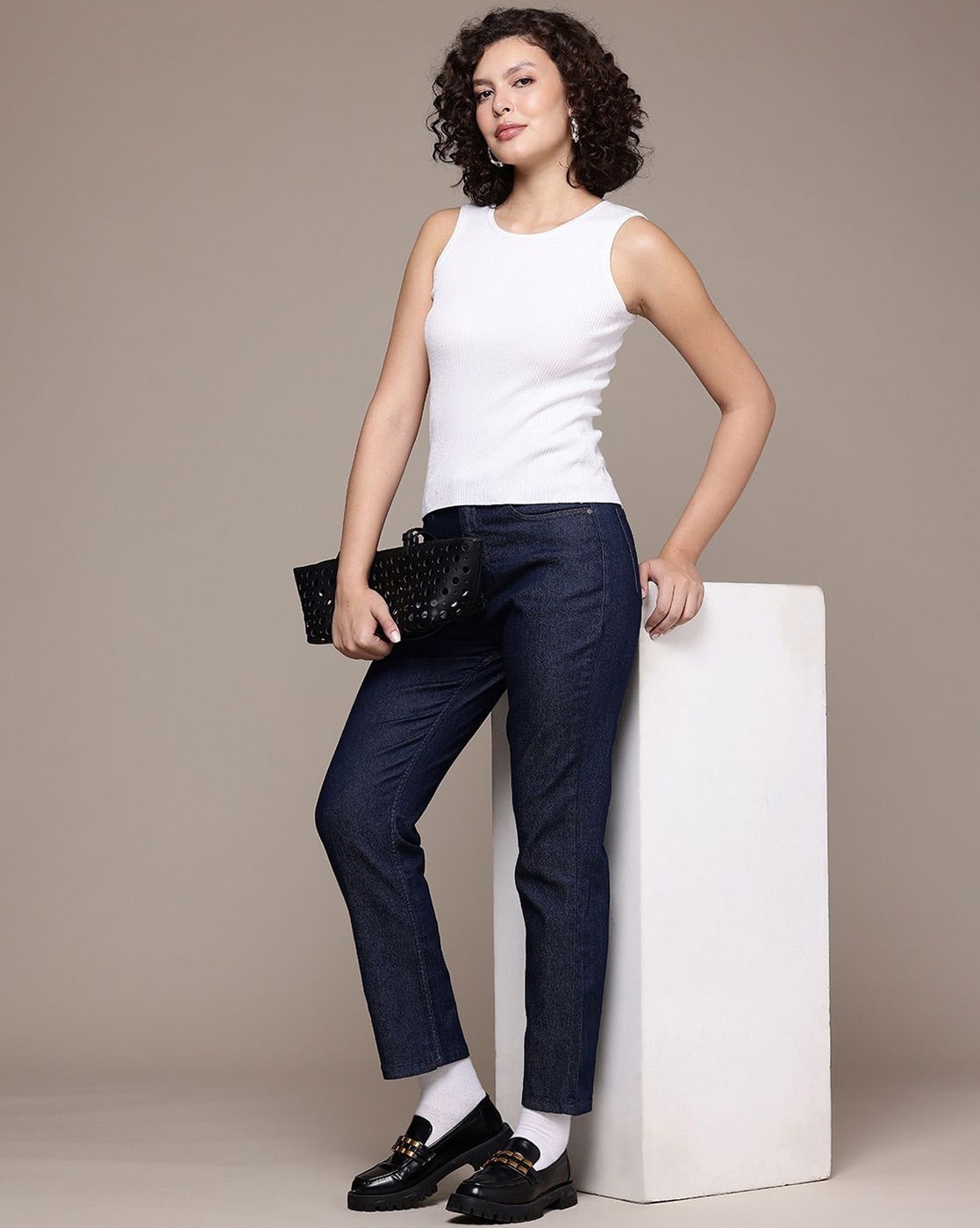 Freehand Women's Solid Straigh, BLUE, 26