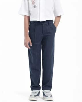 rare ones Boys High Rise Flexi Waist Trousers -picture-10