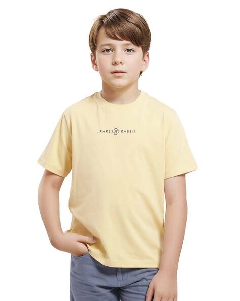 RARE ONES Boys Logo Regular Fit Crew-Neck T-Shirt