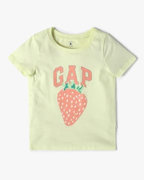 Girls Graphic Printed Relaxed Fit Round Neck T Shirt