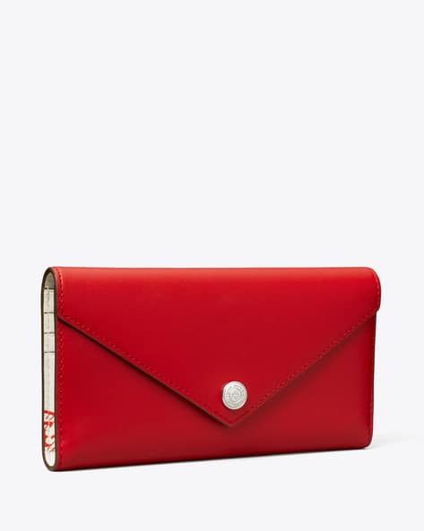 Buy Tory Burch Leather Long Envelope Bi-Fold Wallet | Red Color