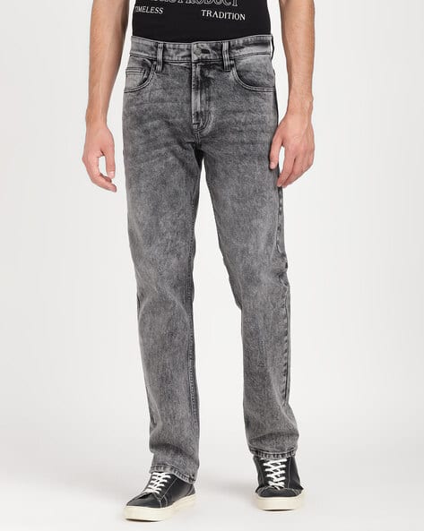 Mid-Wash Bootcut Jeans