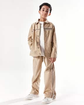 rare ones Boys Flat-Front Relaxed Fit Trousers-picture-10
