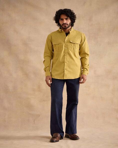 Buy Mustard Green Shirts for Men by NEOPALMS Online | Ajio.com