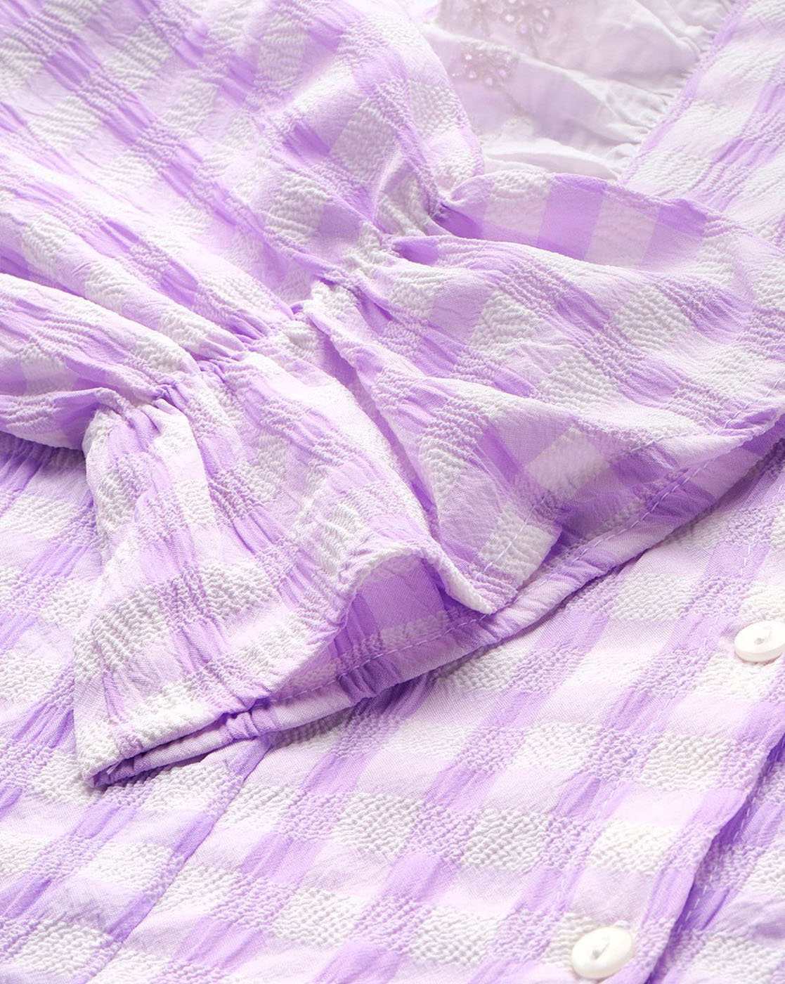 Women Checked Shirt with Spread Collar