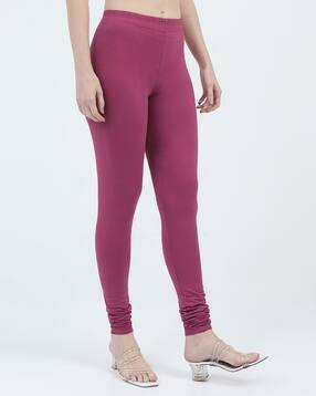 Women Churidar Leggings with Elasticated Waistband-image-11