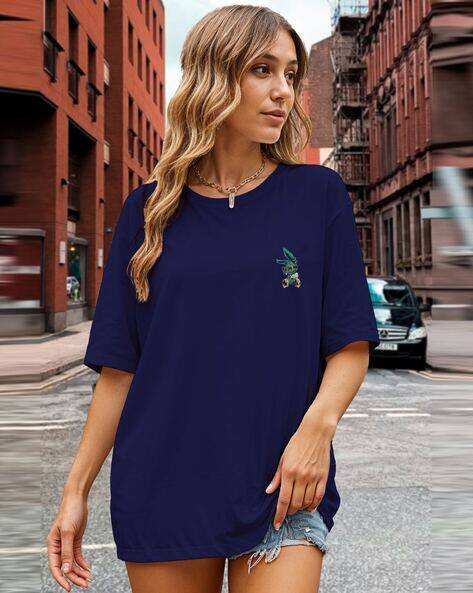 BuyThatTrendz Women Oversized Fit Graphic Print T-Shirt